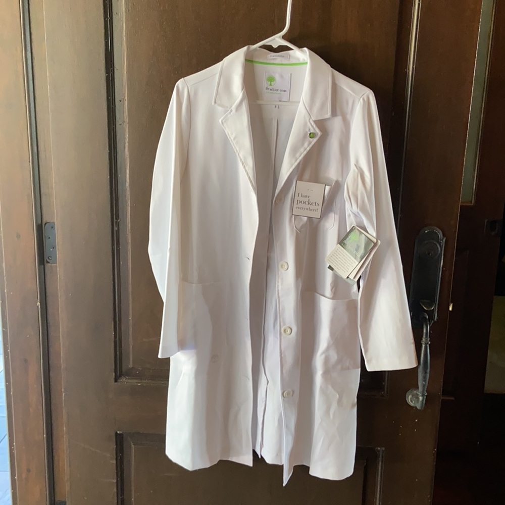 Size small “the white coat by healing hands”